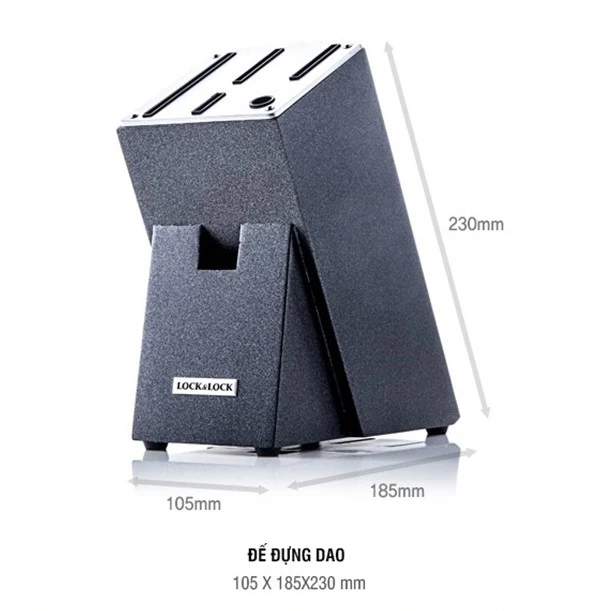 Bộ Dao Bằng Thép Không Gỉ Cao Cấp 7 Món LocknLock CKK301, Hàng Chính Hãng, Có Hộp Đựng - JoyMall
