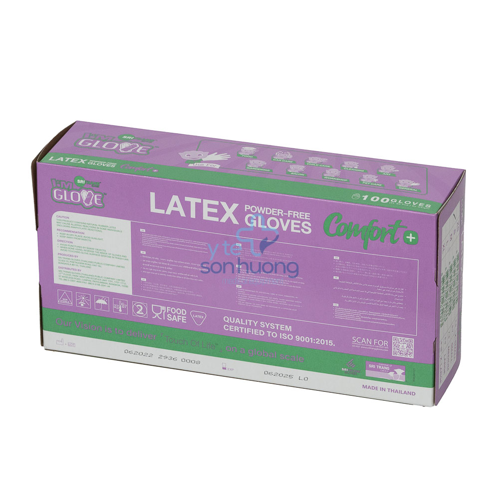 Găng Tay Y Tế Latex I'm Gloves Không Bột Màu Trắng Hộp 100 Chiếc