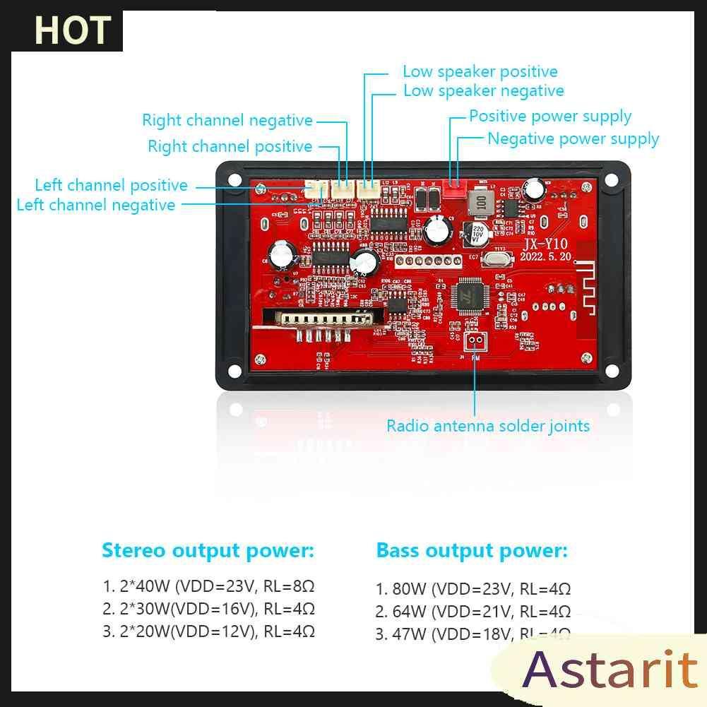 Bảng Mạch Khuếch Đại Âm Thanh MP3 12V 80W Kết Nối Bluetooth 5.0 2x40W