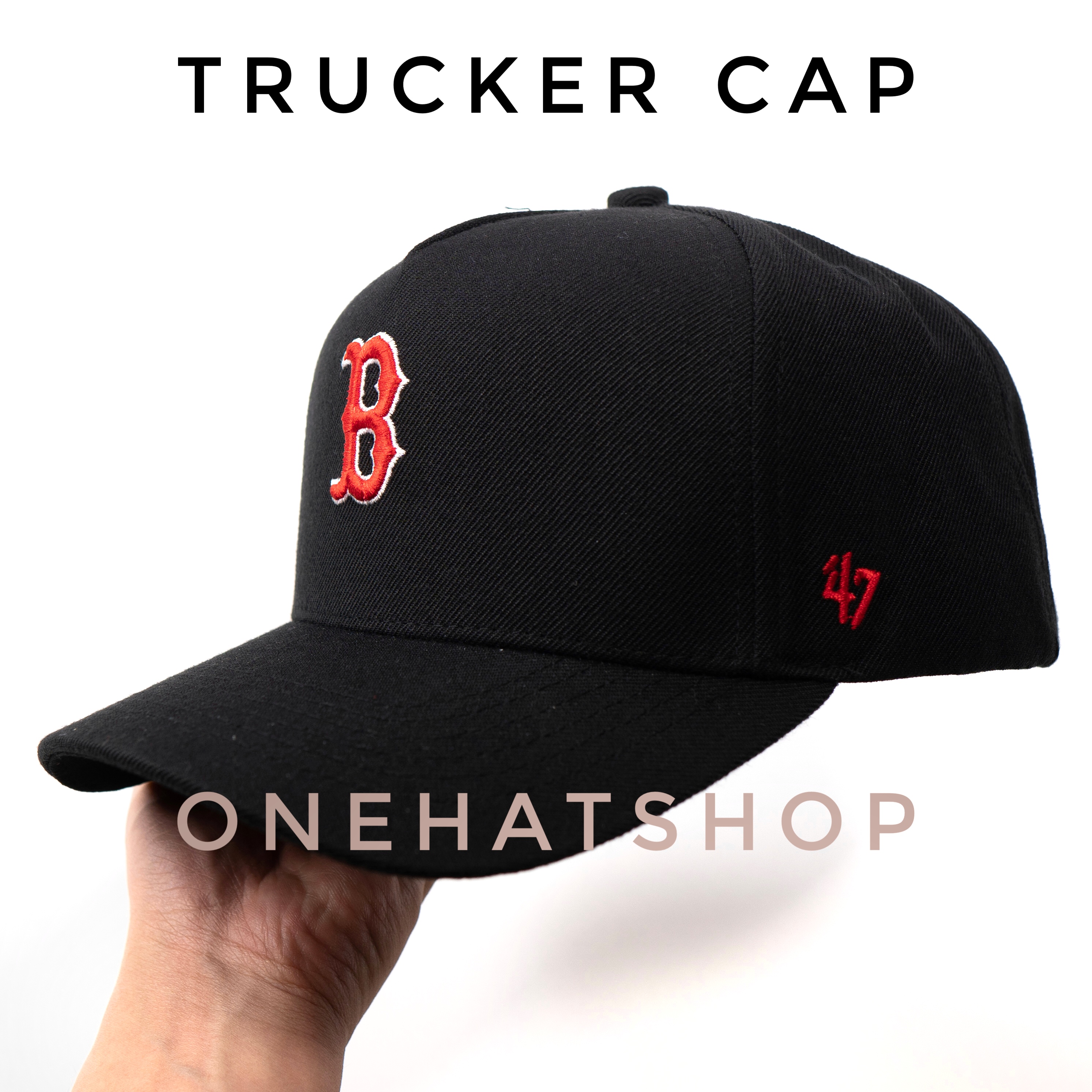 Nón Lưỡi Trai Vành Cong fom Trucker Logo chữ B quai cài nút