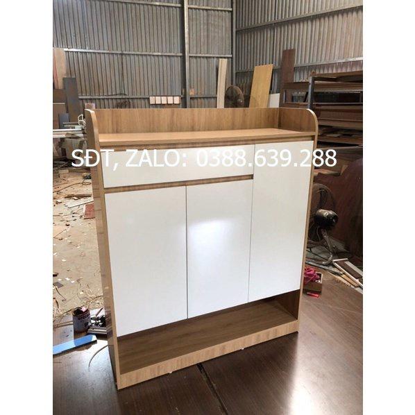 tủ giày gỗ mdf 3 cánh sang trọng