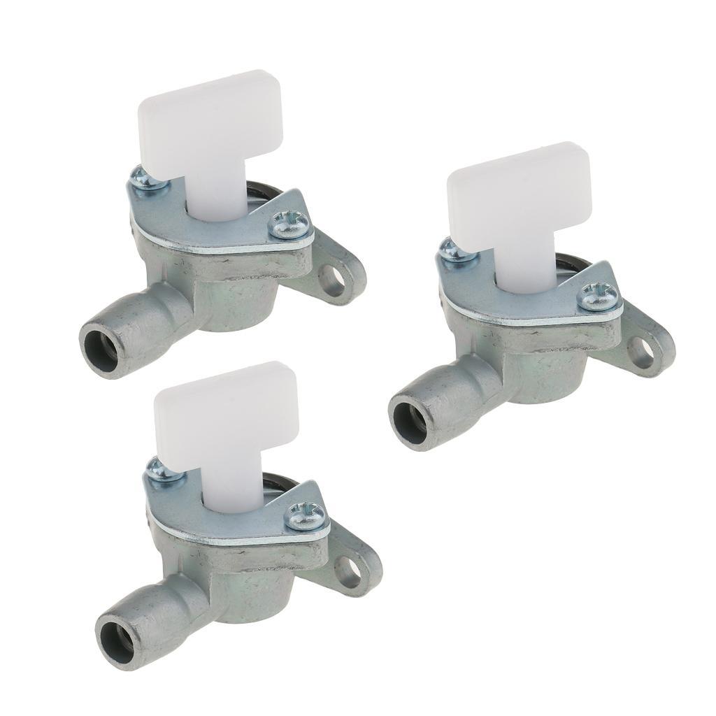 3pcs Universal Fuel Gas Valve Carb on-off Shut Off Switch Quad Accessories