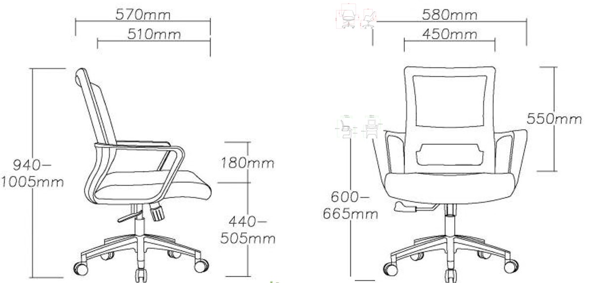 Ghế lưới văn phòng cao cấp MWA0-037