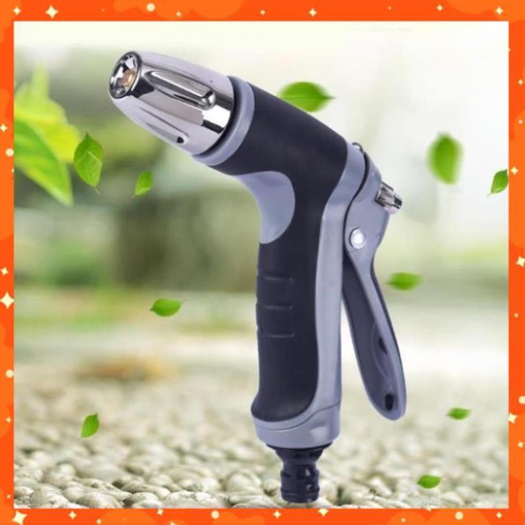 Bộ dây vòi xịt nước rửa xe, tưới cây,tăng áp 3 lần cút nhựa nối nhựa vàng loại 7-10m 206817