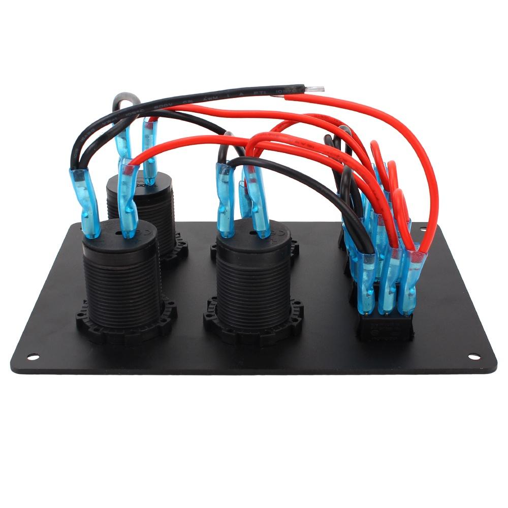 Công tắc bật lửa 4 nút bấm kỹ thuật số 12V/24V