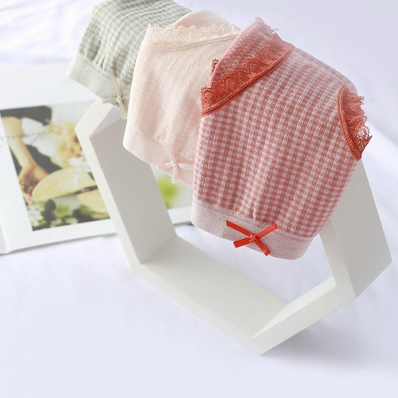 Quần Lót Thun Dệt Kim Hoạ Tiết Karo