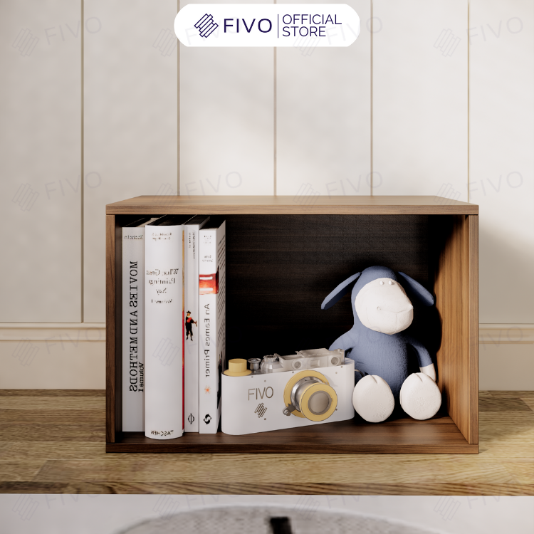 Kệ Sách Gỗ FIVO FB04, Chất Liệu MDF Chống Thấm Bề Mặt Cực Tốt, Thiết Kế Thông Minh Có Thể Kết Hợp Đa Tầng - Không Cửa