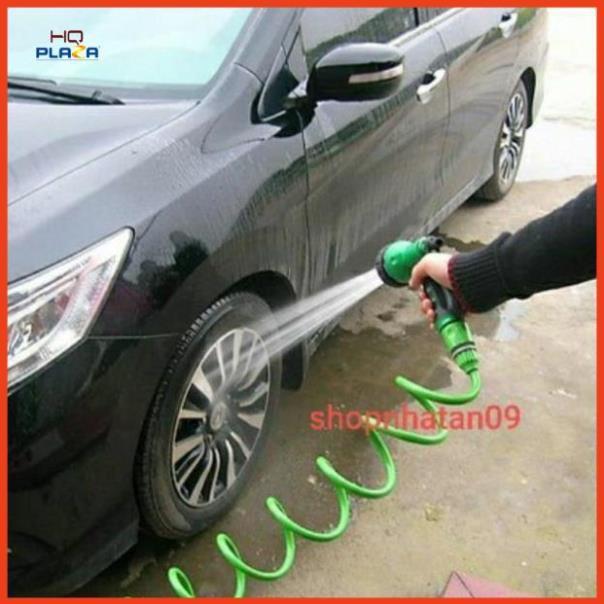 Bộ vòi xịt nước tưới cây đa năng 7 chế độ kèm dây tưới dạng lò xo co dãn 206791