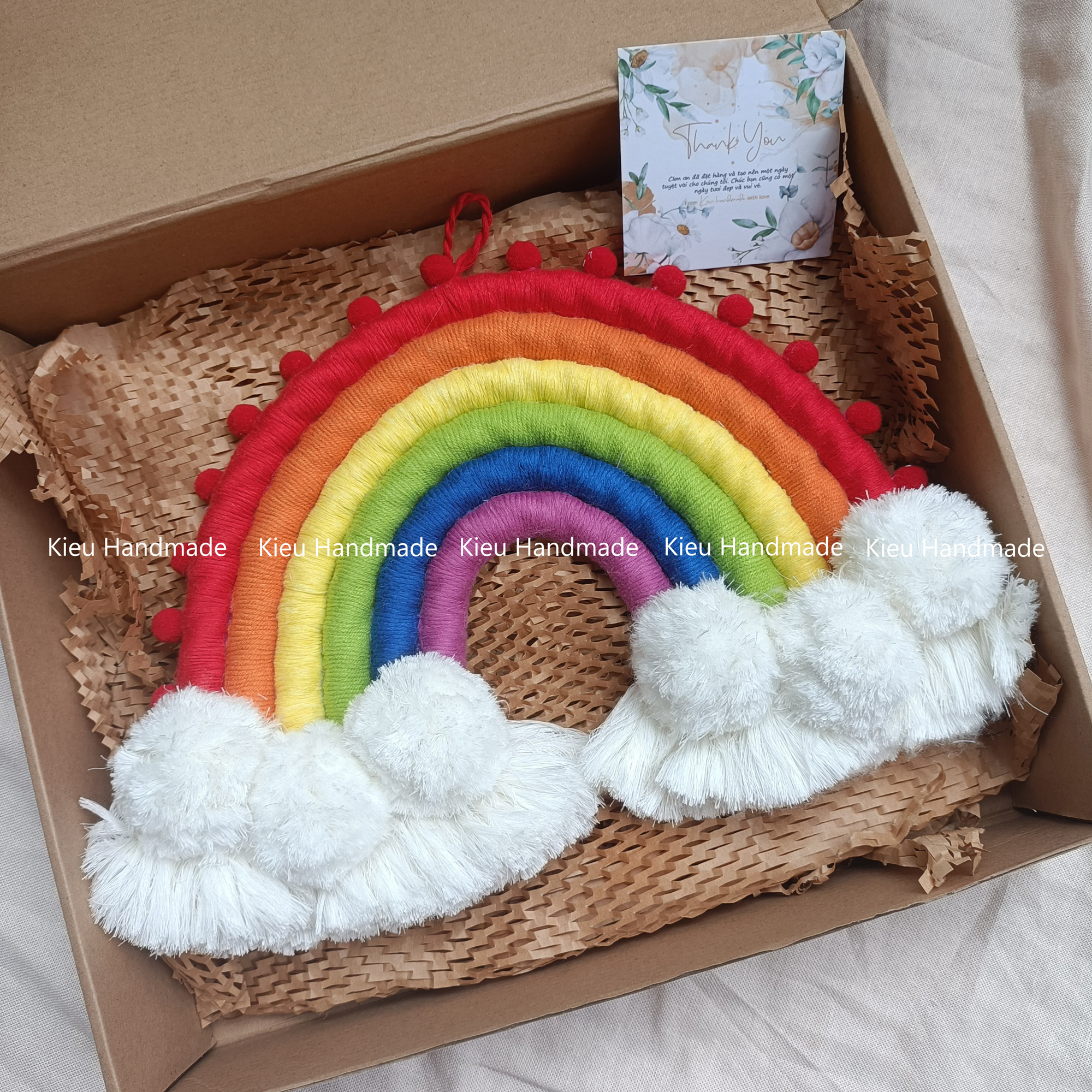 Cầu vồng macrame quà tặng trang trí phòng bé size lớn - ảnh thật, nhiều mẫu
