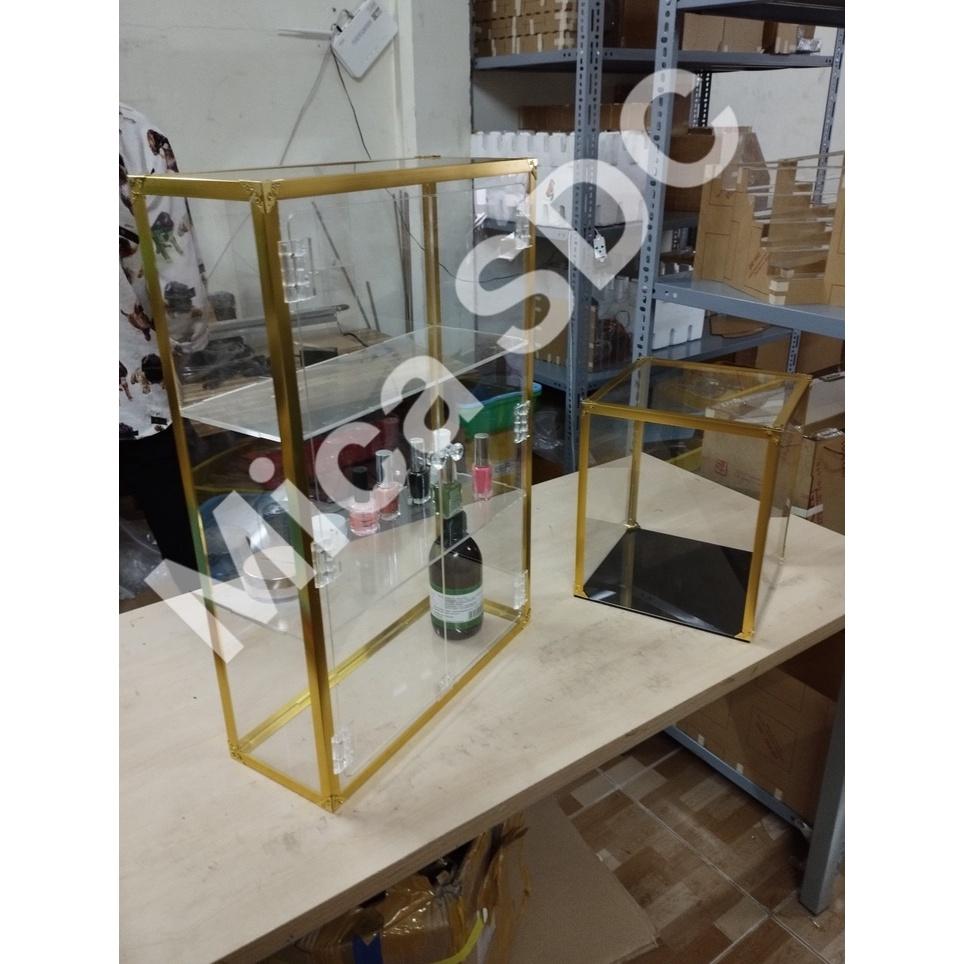 Hộp mô hình lắp ghép bằng mica - Hộp trưng bày mô hình nẹp viền inox
