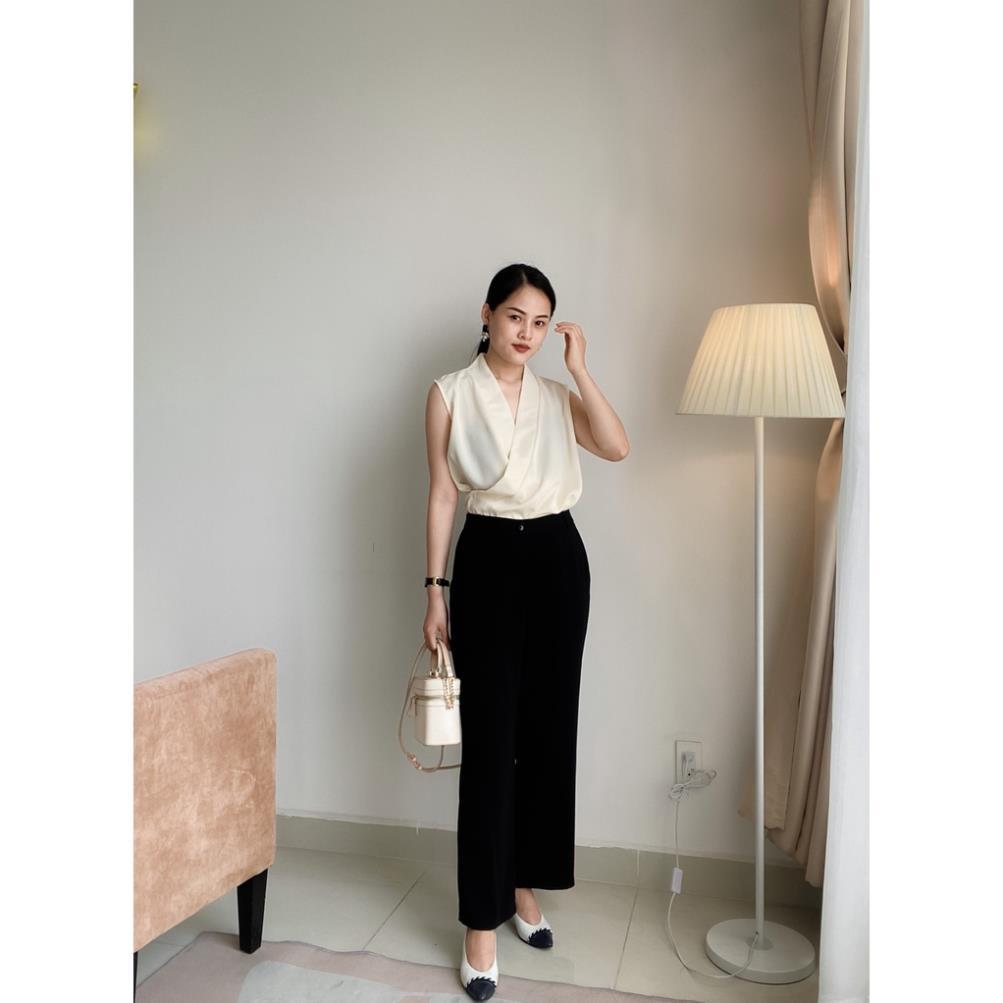 SOBIN BIG SIZE (50 - 90 KG) ÁO ỐNG CHẤT LỤA CAO CẤP MIX CÙNG QUẦN ĐEN ỐNG RỘNG, ÁO NỮ, QUẦN DÀI NỮ