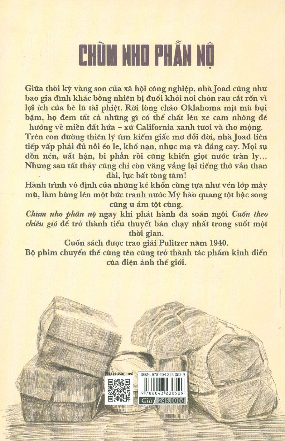 CHÙM NHO PHẪN NỘ – John Steinbeck – Phạm Thủy Ba dịch - Bách Việt – NXB Văn Học