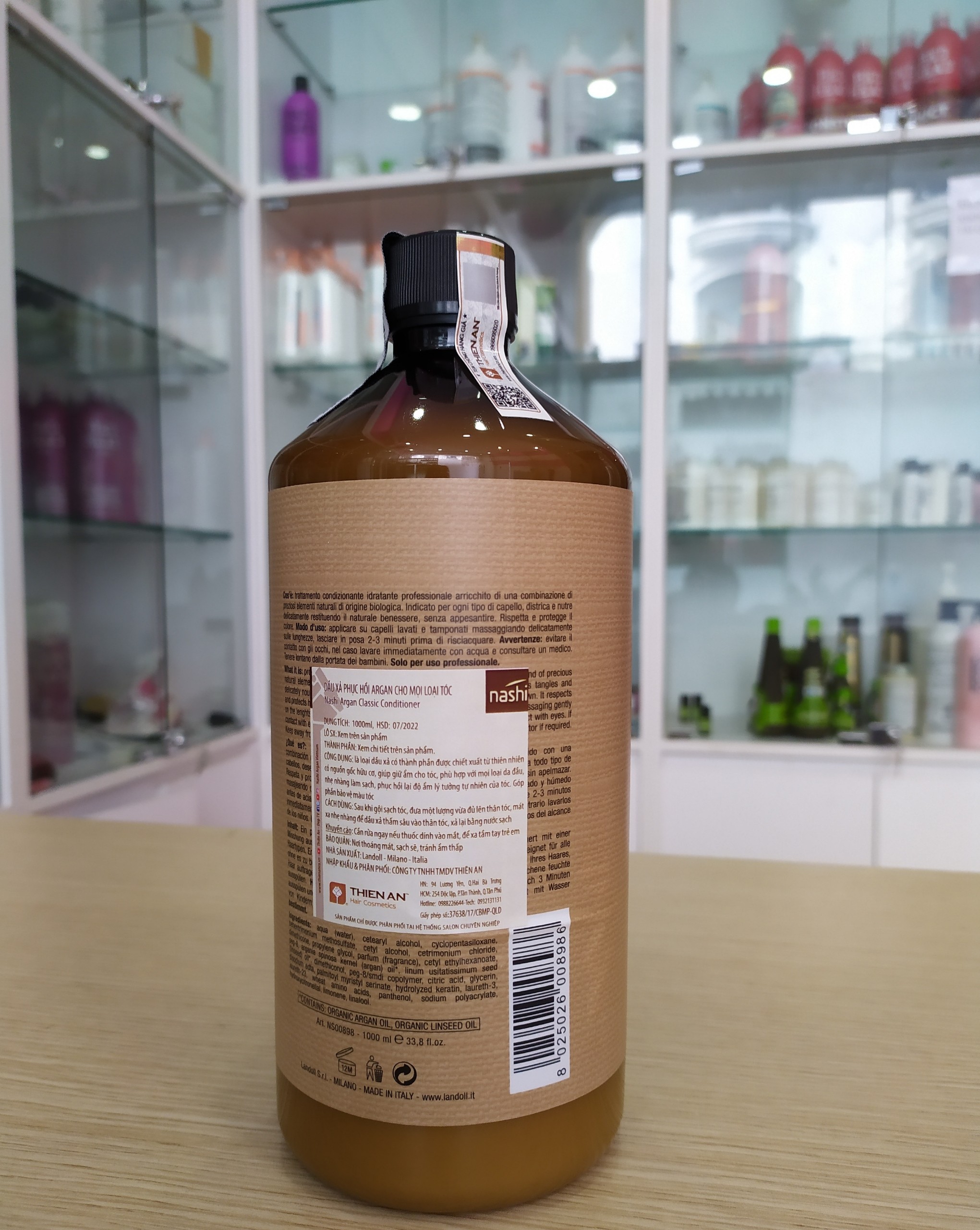 DẦU XẢ PHỤC HỒI NASHI ARGAN SIÊU MỀM MƯỢT 1000ML