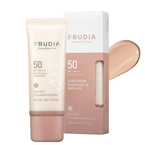 Kem chống nắng Frudia Confidence Hàn Quốc Che khuyết điểm, nám tàn nhang thay thế kem nền, sáng da 40g