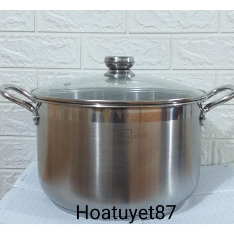 Bộ nồi - xửng hấp 2 tầng inox 304 hàng 3 đáy size 28/30/32cm