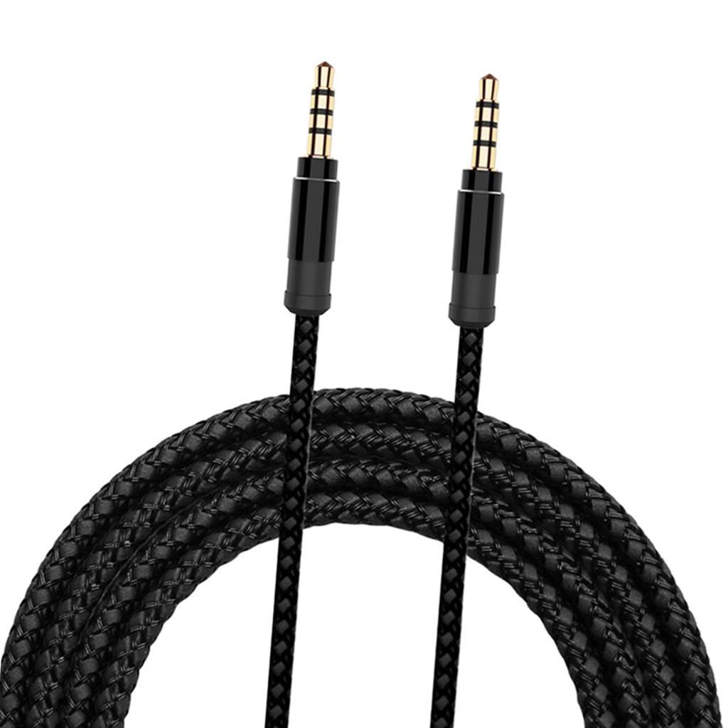 3.5mm Aux Audio Cable Nylon Braided Tablet AUX Audio HiFi Cord 1.5m 4.9ft