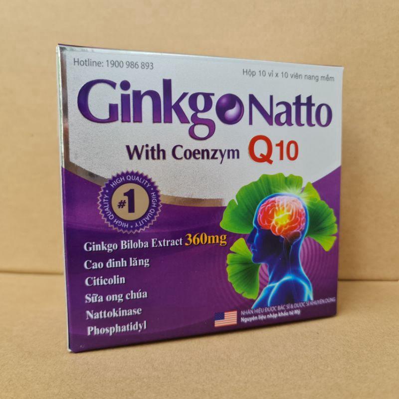 GINKGO NATTO COENZYM Q10, GIÚP TĂNG CƯỜNG LƯU THÔNG TUẦN HOÀN NÃO