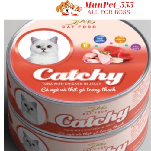 PATE CATCHY 5PLUS thức ăn ướt dành cho mèo cưng 170g