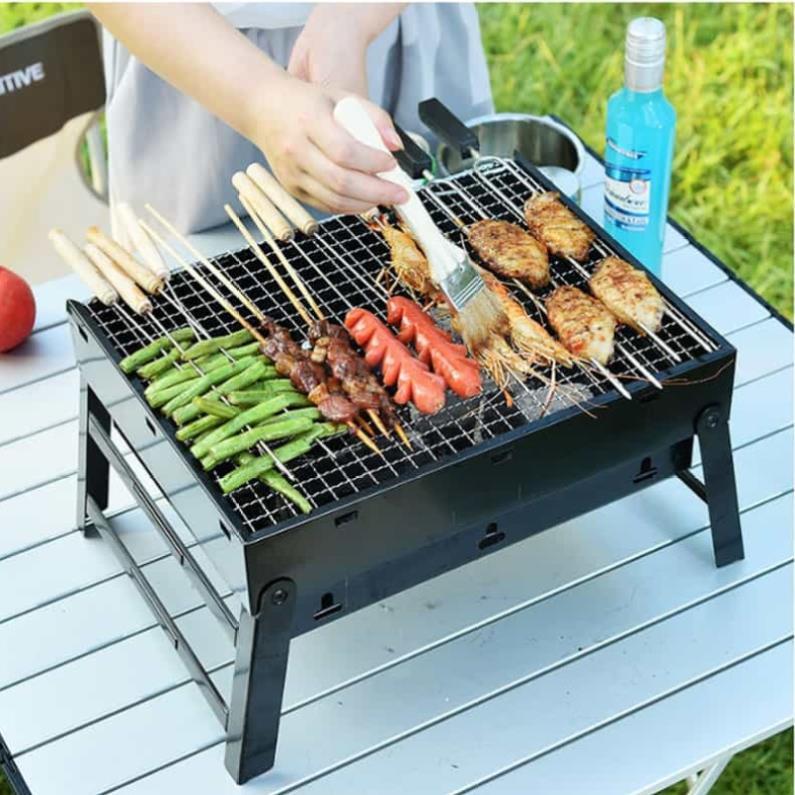Bếp nướng than hoa vuông gấp gọn du lịch