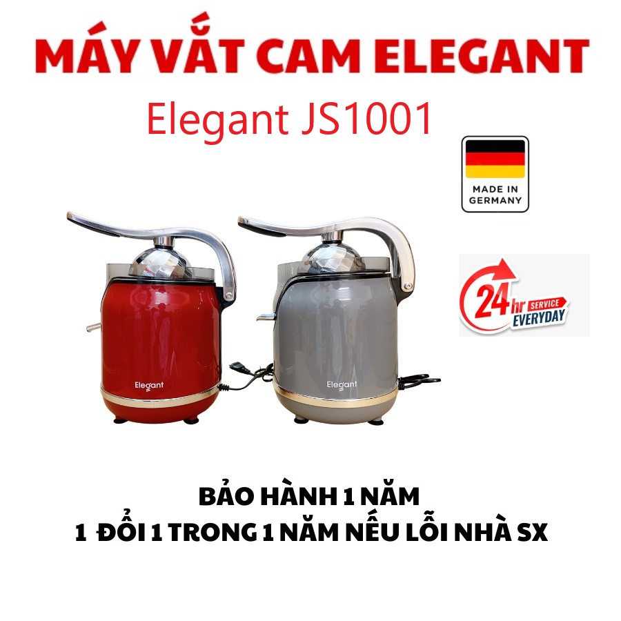 Máy Vắt Cam Tự Động Elegant JS1001 Công Suất 160W, Độ Ồn Cực Thấp, Tiện Lợi, Công Nghệ Đức - Hàng chính hãng