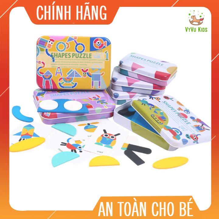Bộ ghép hình con vật bằng gỗ ĐỒ CHƠI GIÁO DỤC️ giúp trẻ kích thích sáng tạo