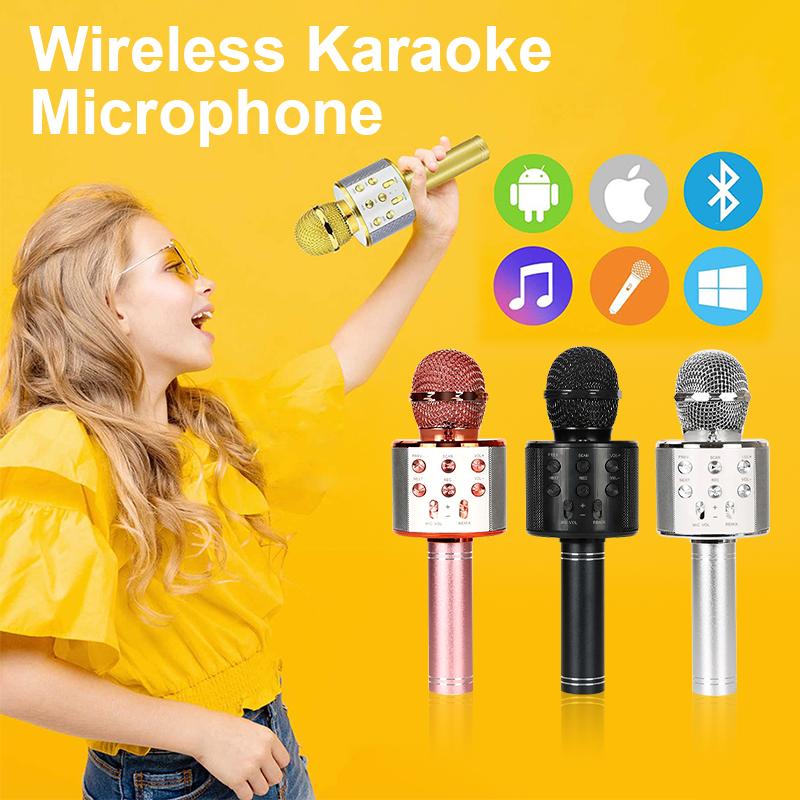 Micro karaoke Không Dây bluetooth,trợ ghi âm,chất lương cao,loa hát kết nối các thiết bị bluetooth chuyên nghiệp