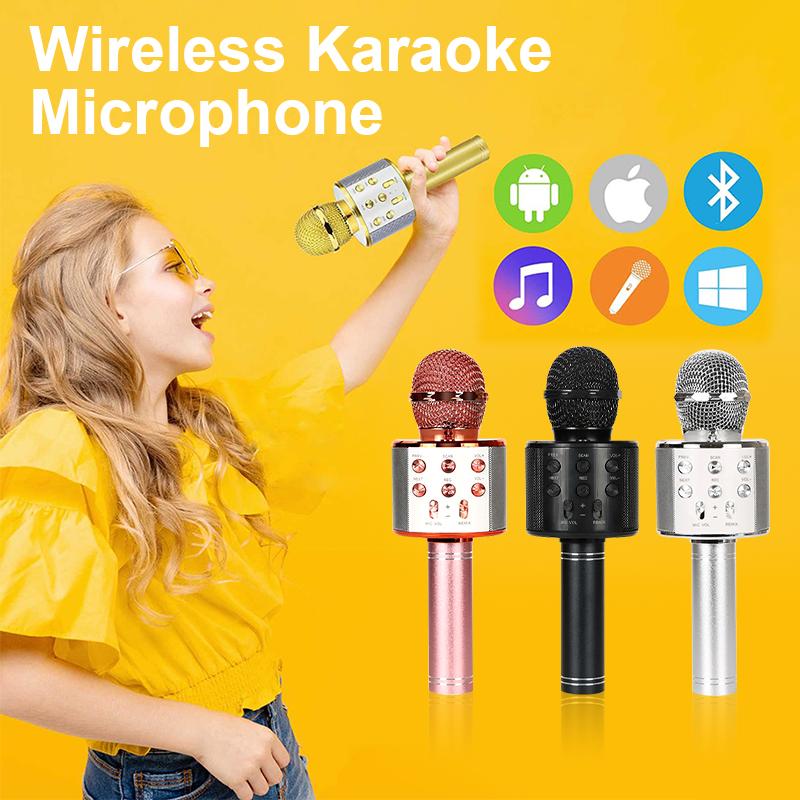 Micro karaoke  Không Dây bluetooth,trợ ghi âm,chất lương cao,loa hát kết nối các thiết bị bluetooth chuyên nghiệp