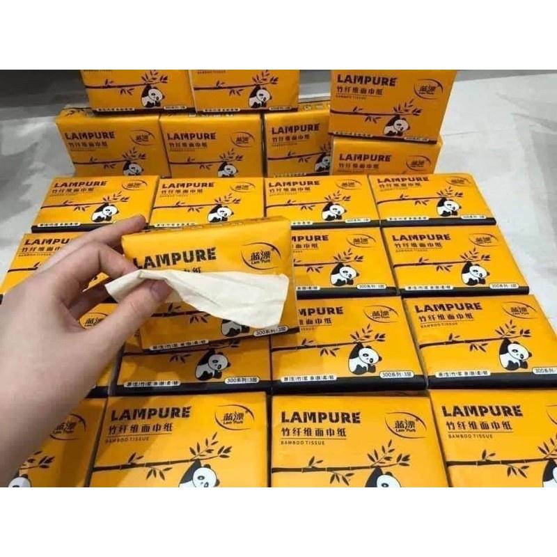 Thùng 30 gói giấy ăn gấu trúc lampure giấy dai mịn 300 tờ 1 gói - hàng nội địa Trung Quốc