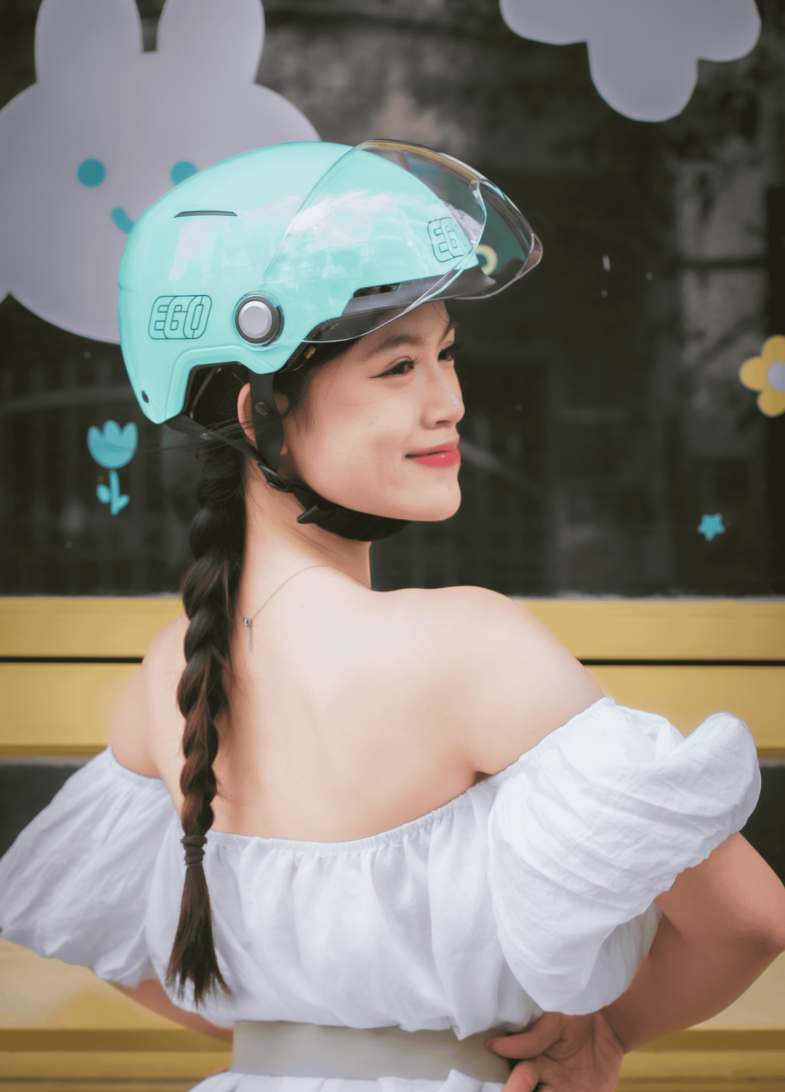 Mũ Bảo Hiểm Nửa Đầu EGO E-22 Không Kính Nhẹ Nhỏ Gọn Núm Vặn Tăng Giảm Size Thoáng Khí