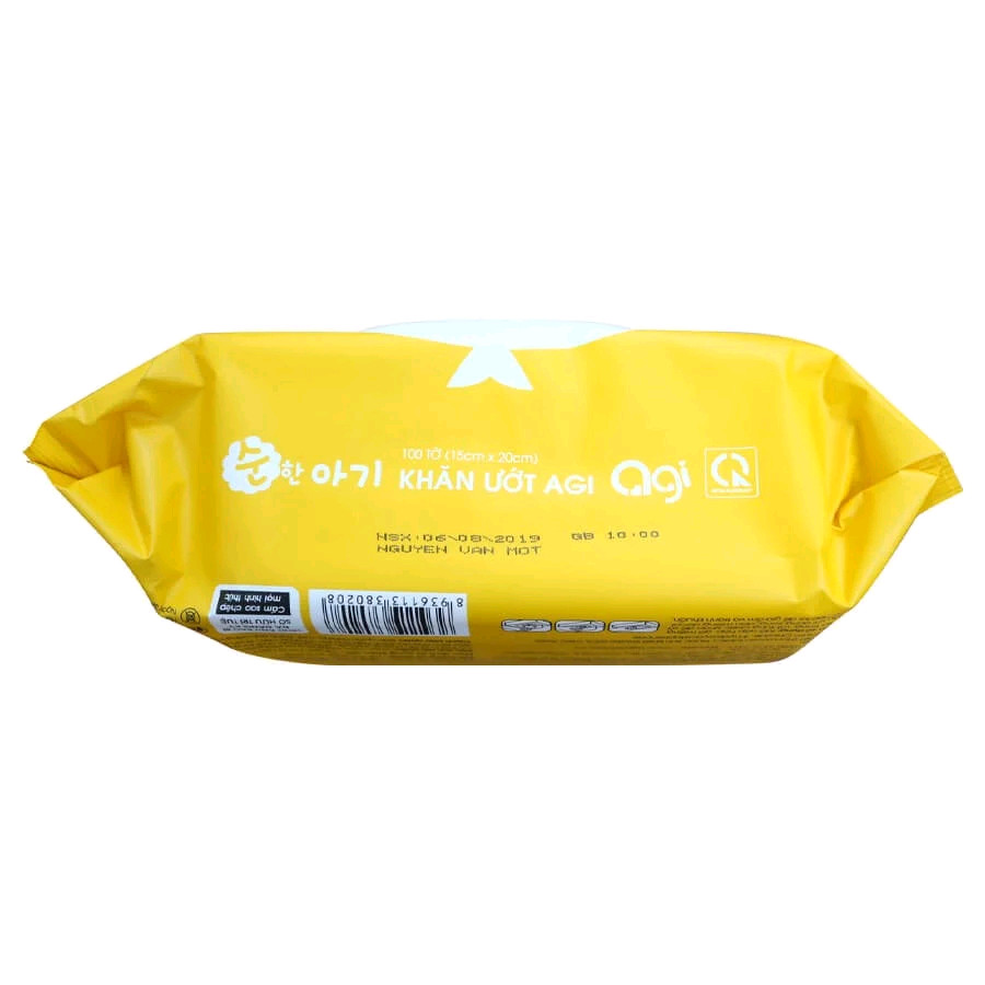 Combo 6 Gói Khăn Ướt AGI Không Mùi Hình Vịt Vàng