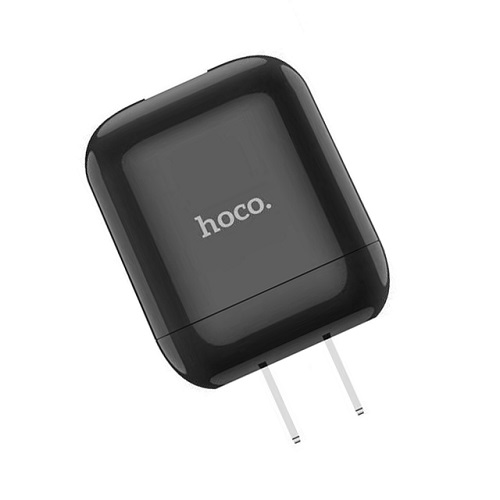 Cốc sạc nhanh Hoco HK2 1 cổng sạc ra nguồn ra max 3.4A Chất liệu nhựa PC chất lượng cao chống cháy - Hàng chính hãng