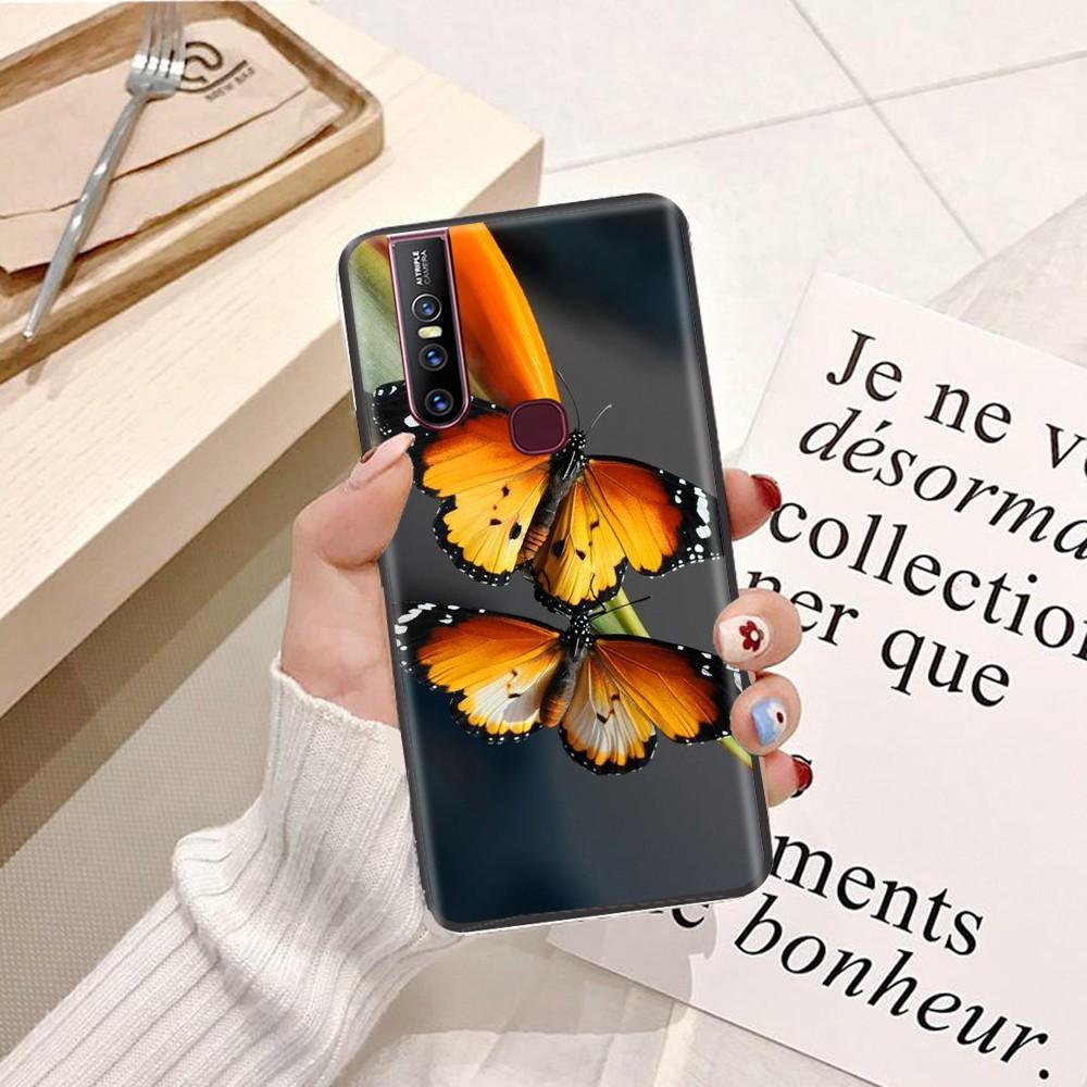 Ốp lưng dành cho điện thoại ViVo Y71 Viền dẻo TPU hình Cánh Bướm Xanh