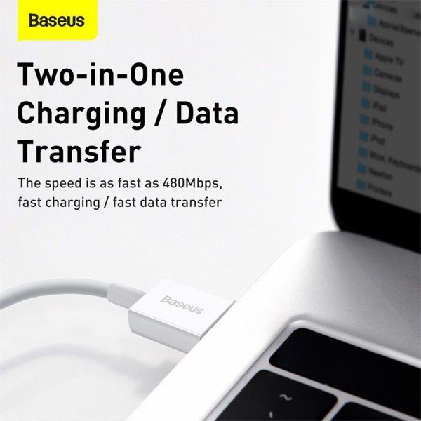 Cáp sạc Baseus Superior Series sạc nhanh dùng cho iPhone (2.4A, 480Mbps, Fast charge, ABS/ TPE Cable) - Hàng chính hãng