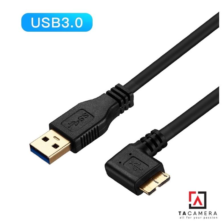 Dây Cáp USB 3.0 To Micro-B - Chụp Ảnh Flatlay Bằng Liveview - Dài 10m - Right Angle