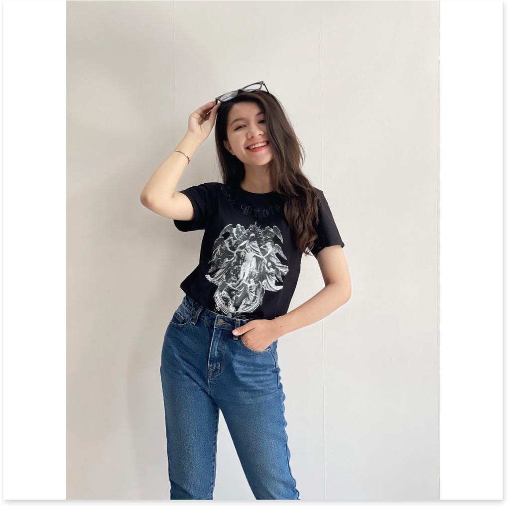 ÁO THUN CỔ TRÒN THIẾT KẾ HOA TIẾT SIÊU NGẦU,CHẤT LIỆU VÃI THOÁNG MÁT THỜI TRANG MỚI KME