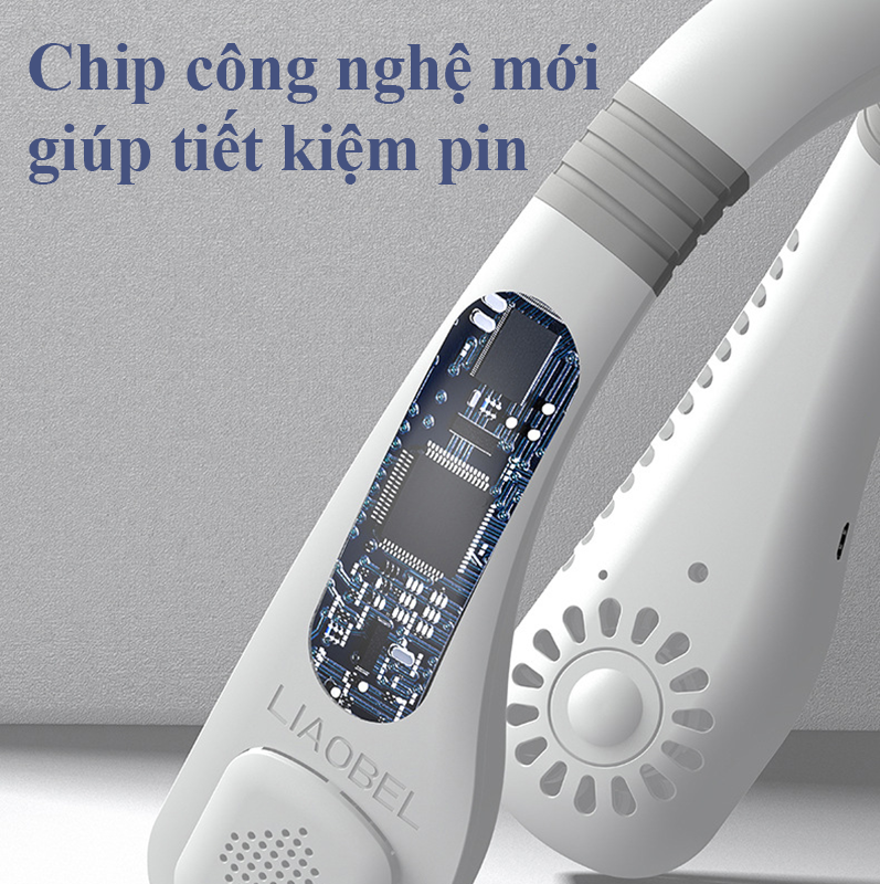 Quạt Mini Đeo Cổ Siêu Mát Cho Mẹ Và Bé Không Cánh Tích Điện 5 Cấp Độ Màn Hình Đèn Led Quạt Điều Hòa Mini Thiết Kế Gọn Nhẹ Dung Lượng Pin Lớn Thích Hợp Khi Cho Bé Đi Chơi Dã Ngoại