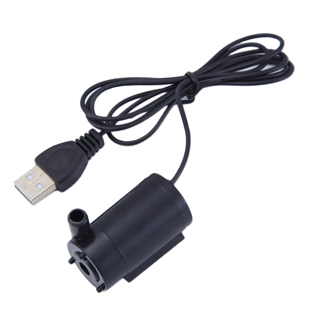 Mini DC3V-6V USB Lưu Thông Nước Bơm Chìm Với 1 M Dùng Cho Cá, lưu Thông Nước/Ngang Đen