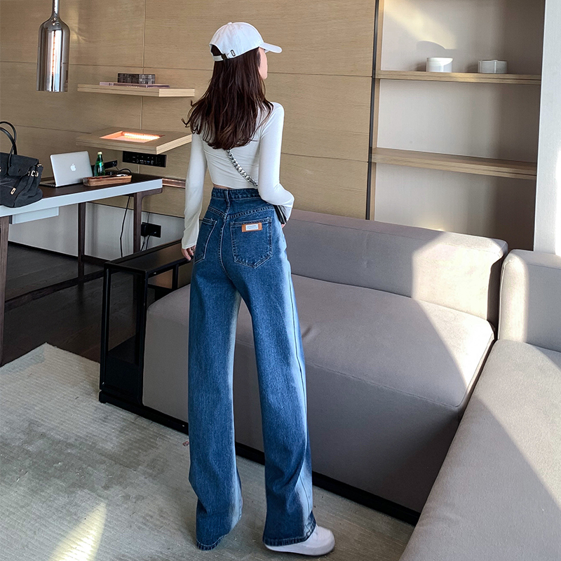 Quần bò nữ jeans sọc trắng 2 bên