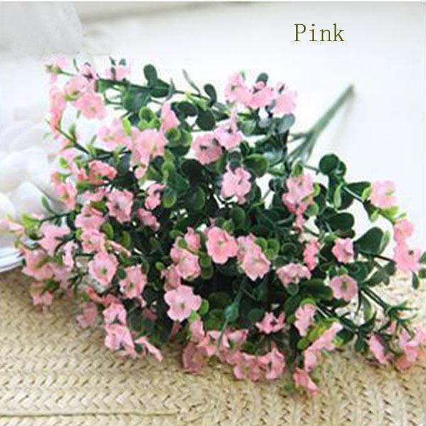 Artificial Plant Silk Gypsophila Flowers Stem Wedding Party Home Decor White