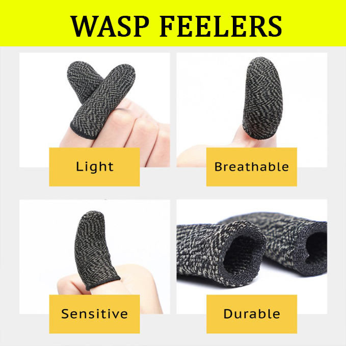 Bao tay chơi game cảm ứng Wasp Feelers găng tay chống mồ hôi, chống trượt - 1 ngón lẻ no box