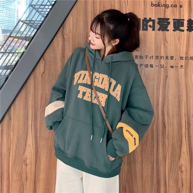 Áo hoodie nữ in VIRGINIA