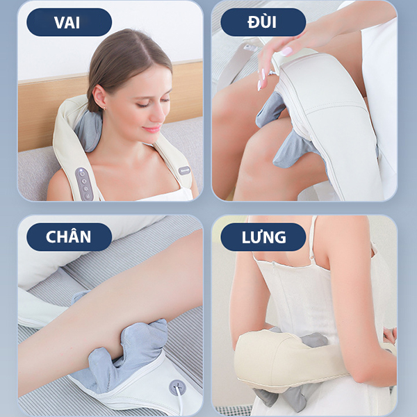 Máy Massage Cổ Vai Gáy 5D Tự Động HP678 Massage Toàn Thân 2 Chế Độ, Mô Phỏng Xoa Bóp Như Bàn Tay Làm Thoải Mái Cơ Thể Sau 1 Ngày Mệt Mọi