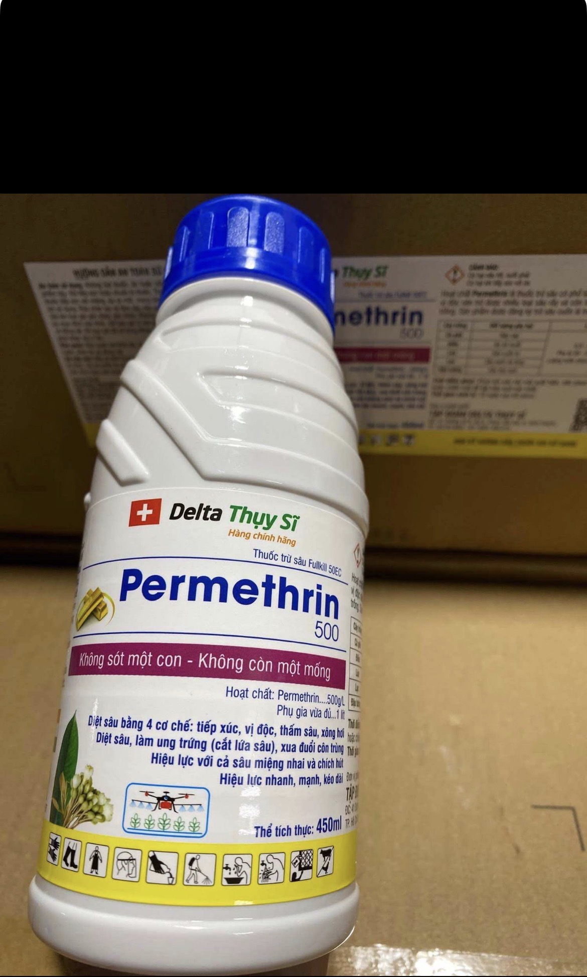 Thuốc trừ sâu Permethrin 500 đặc trị rệp sáp, bọ xít, sâu cuốn lá, sâu xanh da láng, sâu đục quả