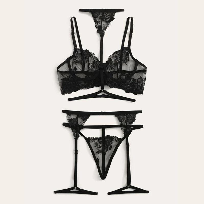 Người Phụ Nữ Ren Hoa Nội Y Sọc Và Thông Áo Ngực Sexy Siêu Mỏng Quần Lót Set Bộ Áo Ngực Set Quần Lót Áo