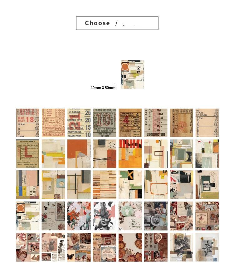 Tập giấy họa tiết vintage phong cách cổ điển trang trí sổ tay, bullet journal