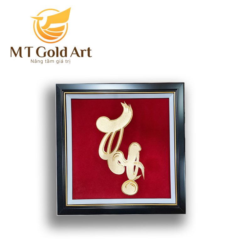Tranh chữ thọ dát vàng MT Gold Art- Hàng chính hãng, trang trí nhà cửa, phòng làm việc, quà tặng sếp, đối tác, khách hàng, tân gia, khai trương