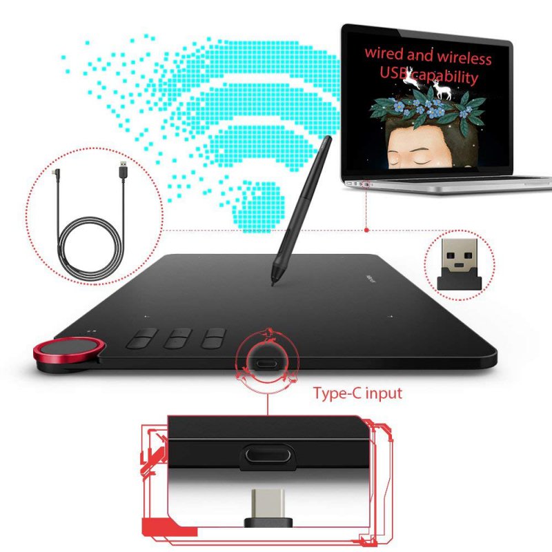 Bảng Vẽ Điện Tử XP-PEN DECO 03 Wireless 10X6 inch Lực Nhấn 8192 Nút Xoay Dial Bề Mặt Chống Xước - Hàng Chính Hãng