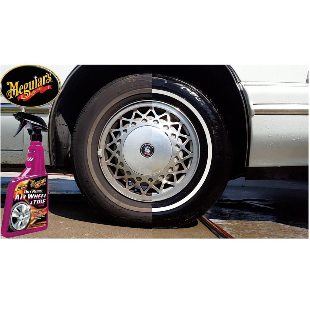 Meguiar's Sản phẩm tẩy rửa Lazang & Lốp xe, Hot Rims Wheel & Tire Cleaner, G9524, 24oz, 710ML