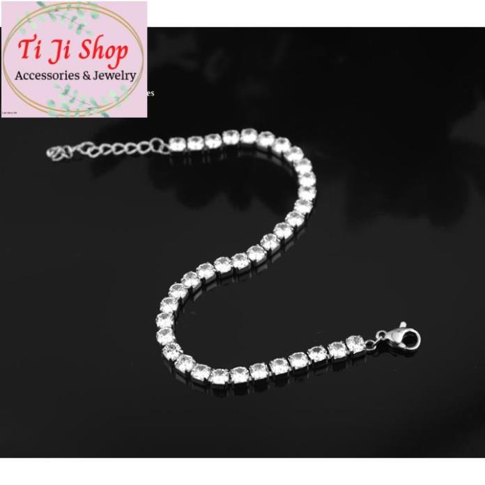 LẮC TAY NỮ INOX ĐÍNH ĐÁ - siêu đẹp,