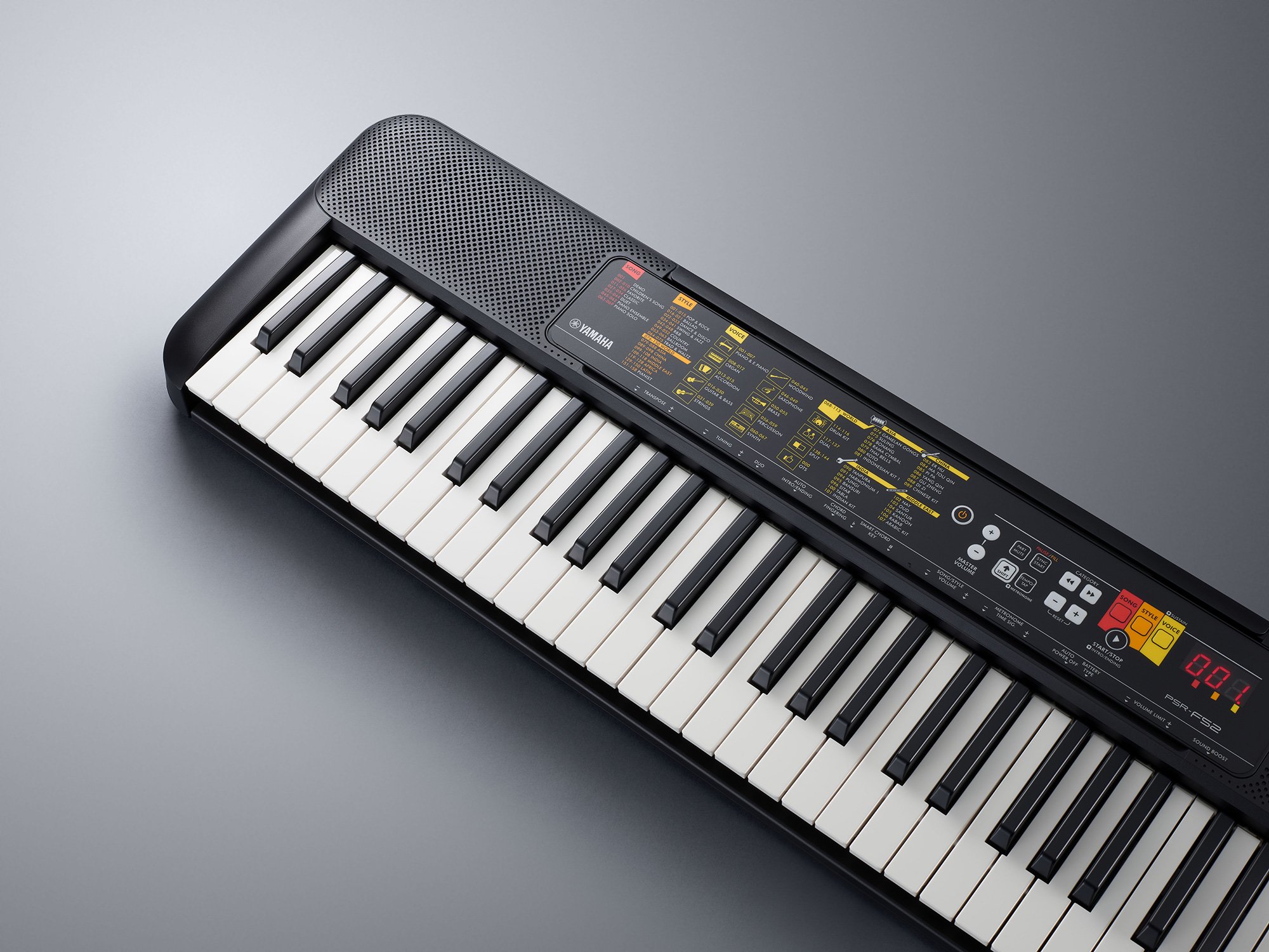 Đàn Organ điện tử/ Portable Keyboard - Yamaha PSR-F52 (PSR F52) - Màu đen - Hàng chính hãng